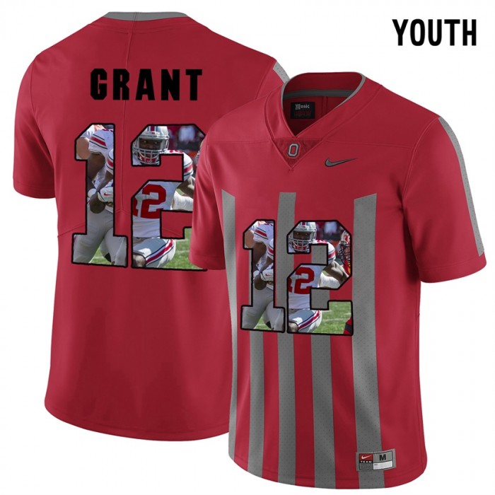 Youth Doran Grant Ohio State Buckeyes Red Player Pictorital Fashion Football Jersey