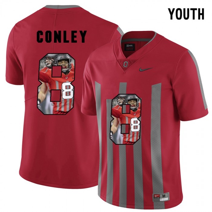 Youth Gareon Conley Ohio State Buckeyes Red Player Pictorital Fashion Football Jersey