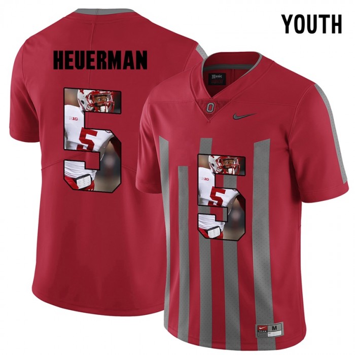 Youth Jeff Heuerman Ohio State Buckeyes Red Player Pictorital Fashion Football Jersey