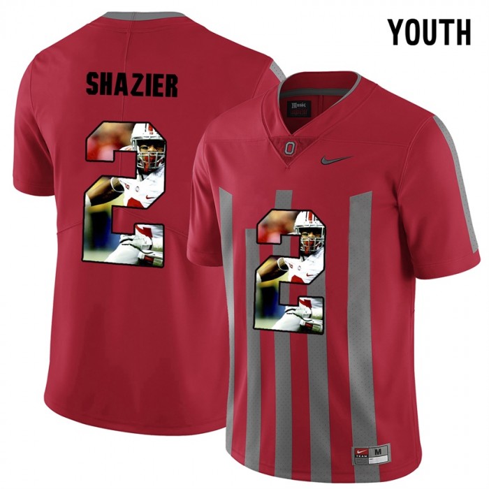 Youth Ryan Shazier Ohio State Buckeyes Red Player Pictorital Fashion Football Jersey