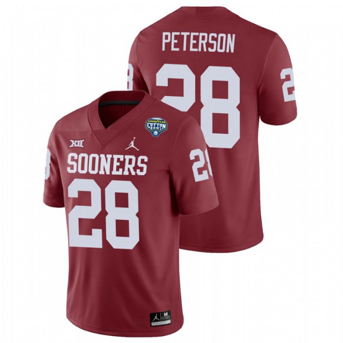 Adrian Peterson Oklahoma Sooners 2020 Cotton Bowl Crimson Game Jersey