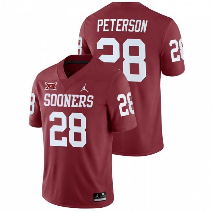 Oklahoma Sooners Adrian Peterson College Football Home Game Jersey For Men Crimson