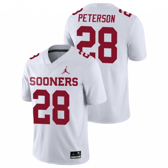 Oklahoma Sooners Game Adrian Peterson Football Jersey White For Men