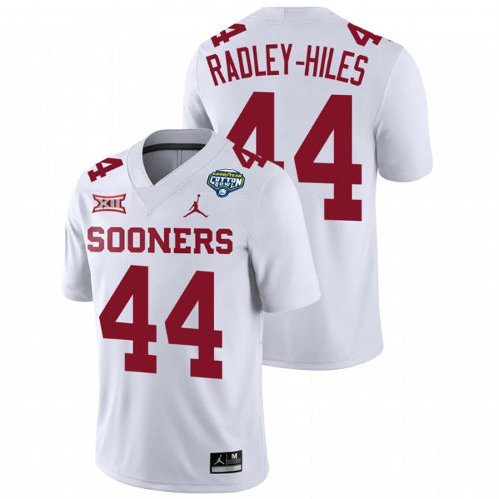 Brendan Radley-Hiles Oklahoma Sooners 2020 Cotton Bowl Classic White College Football Jersey