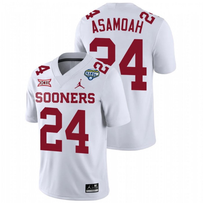 Brian Asamoah Oklahoma Sooners 2020 Cotton Bowl Classic White College Football Jersey