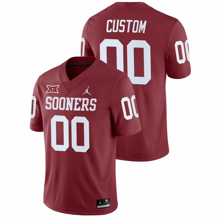 Custom Oklahoma Sooners College Football Crimson Home Game Jersey