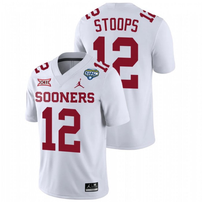 Drake Stoops Oklahoma Sooners 2020 Cotton Bowl Classic White College Football Jersey