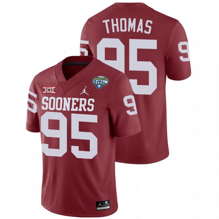 Isaiah Thomas Oklahoma Sooners 2020 Cotton Bowl Classic Crimson College Football Jersey