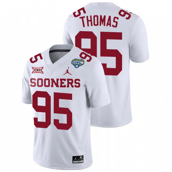 Isaiah Thomas Oklahoma Sooners 2020 Cotton Bowl Classic White College Football Jersey
