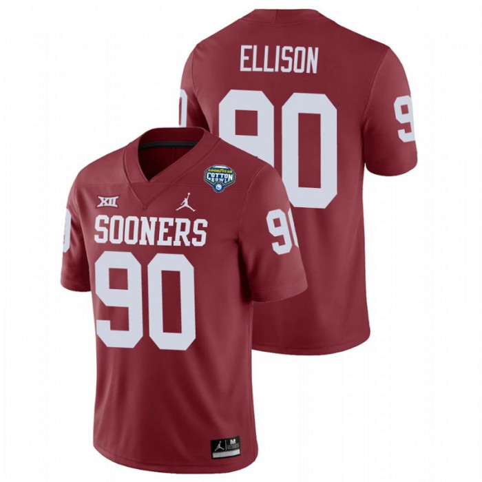 Josh Ellison Oklahoma Sooners 2020 Cotton Bowl Crimson Game Jersey
