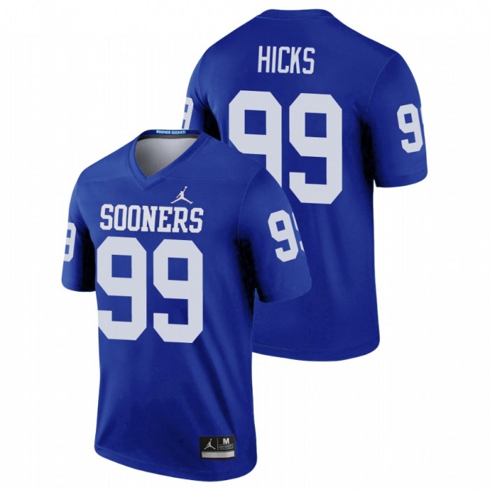 Oklahoma Sooners Legend Marcus Hicks Football Jersey Blue For Men