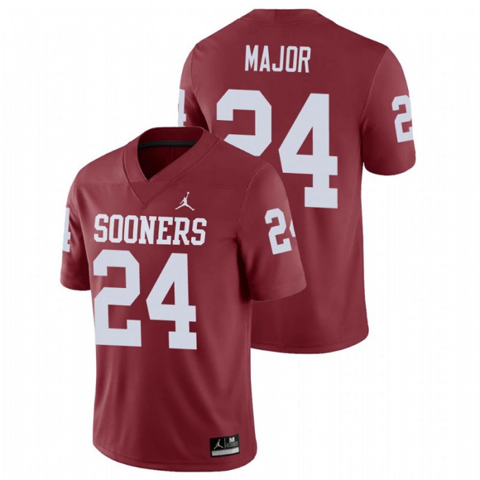 Marcus Major Oklahoma Sooners Game Crimson College Football Jersey
