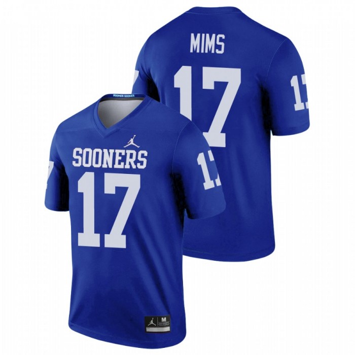 Oklahoma Sooners Legend Marvin Mims Football Jersey Blue For Men