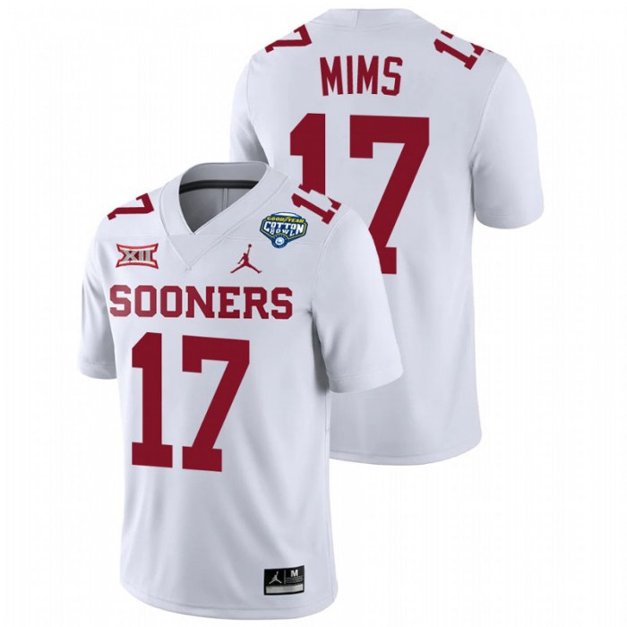 Marvin Mims Oklahoma Sooners 2020 Cotton Bowl Classic White College Football Jersey