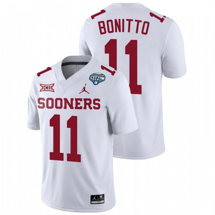 Nik Bonitto Oklahoma Sooners 2020 Cotton Bowl Classic White College Football Jersey