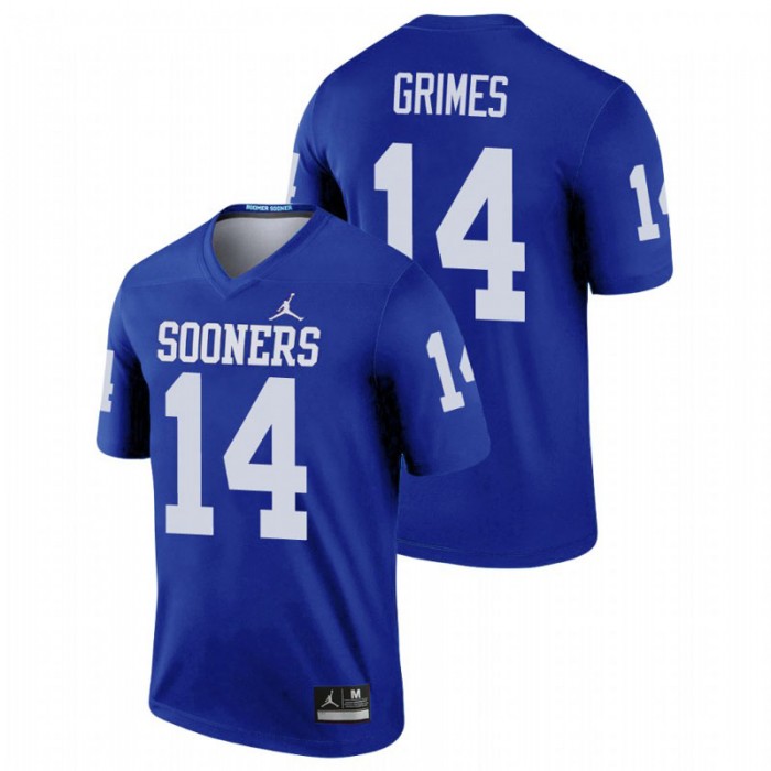 Oklahoma Sooners Legend Reggie Grimes Football Jersey Blue For Men
