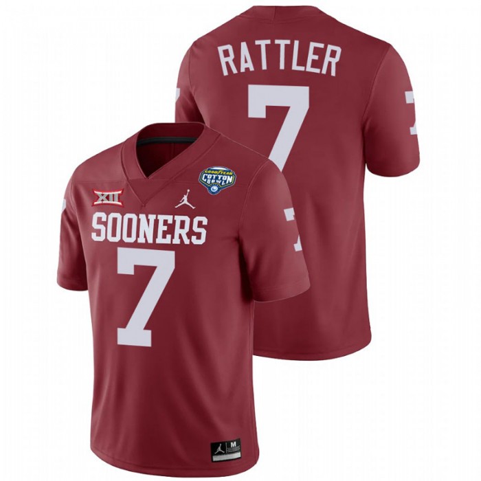 Spencer Rattler Oklahoma Sooners 2020 Cotton Bowl Classic Crimson College Football Jersey