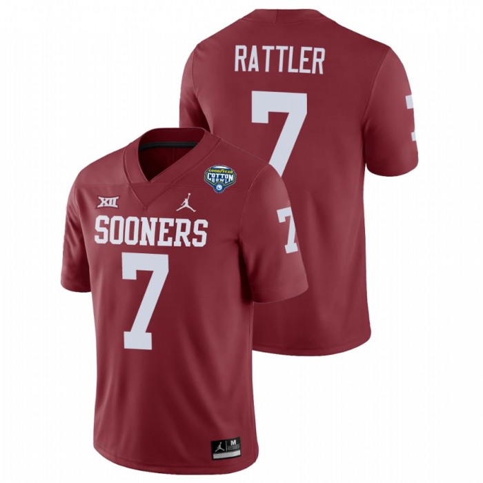 Spencer Rattler Oklahoma Sooners 2020 Cotton Bowl Crimson Game Jersey