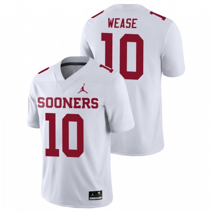 Oklahoma Sooners Game Theo Wease Football Jersey White For Men