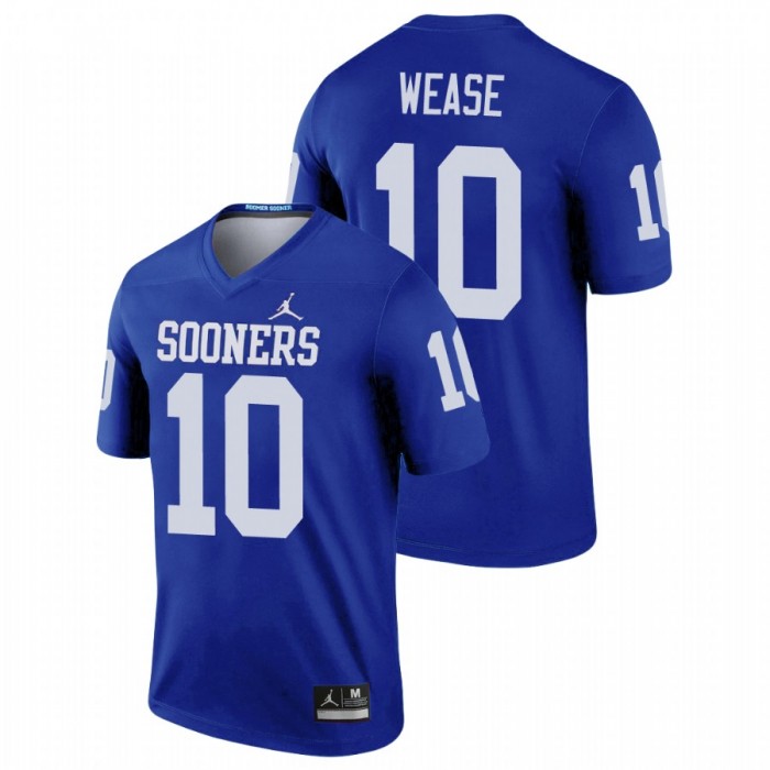 Oklahoma Sooners Legend Theo Wease Football Jersey Blue For Men