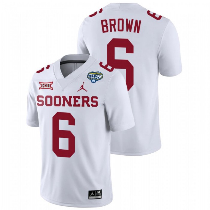 Tre Brown Oklahoma Sooners 2020 Cotton Bowl Classic White College Football Jersey