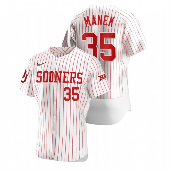 Brady Manek Oklahoma Sooners Vapor Prime White College Baseball Jersey