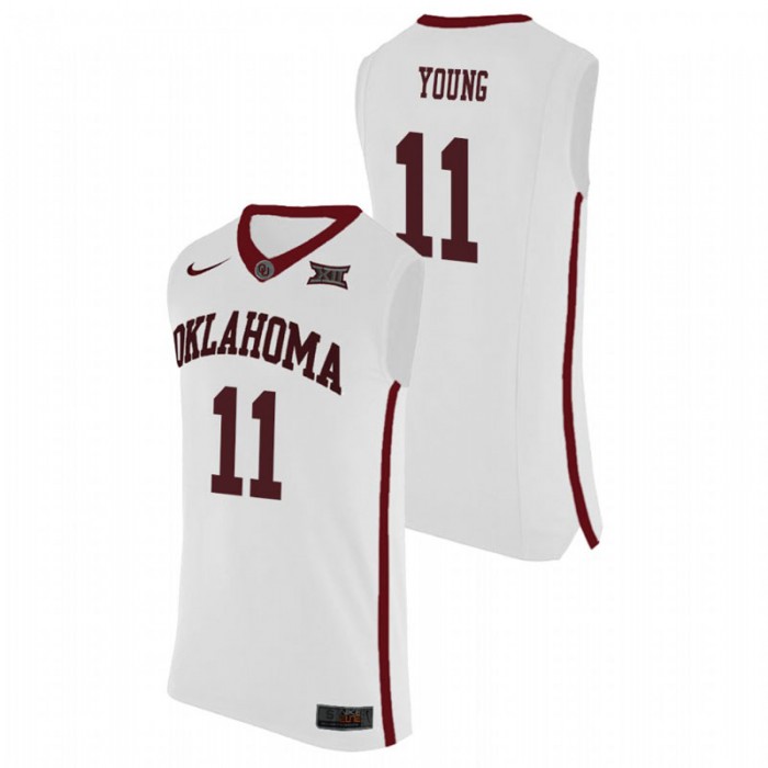 Oklahoma Sooners Trae Young Jersey Replica White College Basketball Men