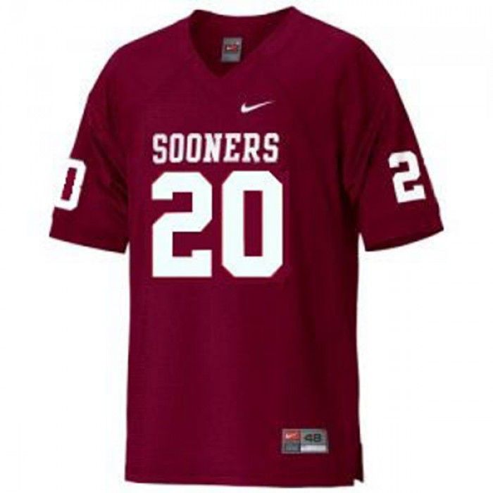 Oklahoma Sooners #20 Billy Sims Red Football For Men Jersey