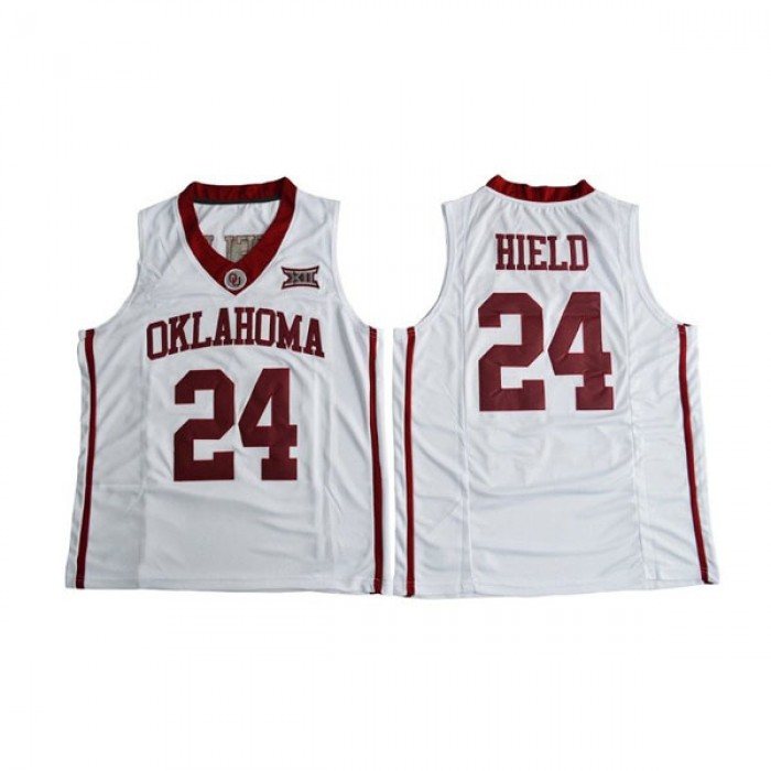 Oklahoma Sooners #24 Buddy Hield White Basketball For Men Jersey