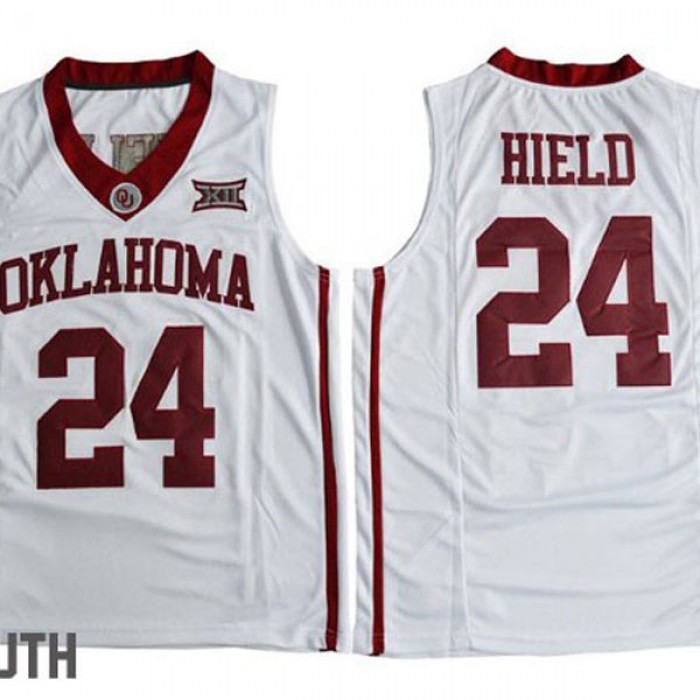 Oklahoma Sooners #24 Buddy Hield White Basketball Youth Jersey