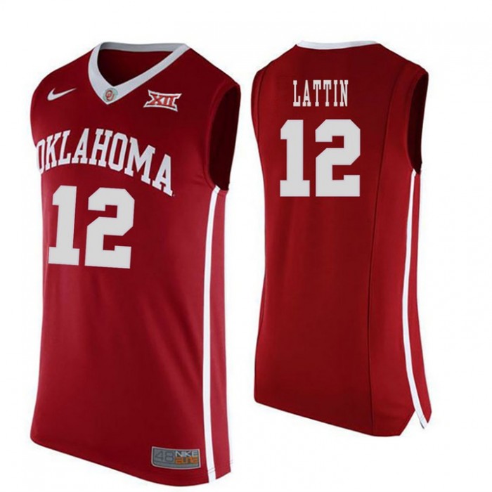 Oklahoma Sooners #12 Khadeem Lattin Red College Basketball Jersey