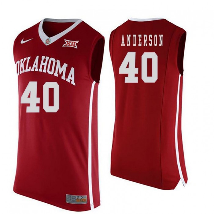 Oklahoma Sooners #40 Richard Anderson Red College Basketball Jersey