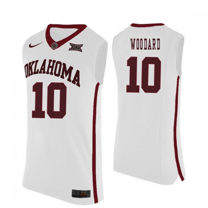 Oklahoma Sooners #10 Jordan Woodard White College Basketball Jersey