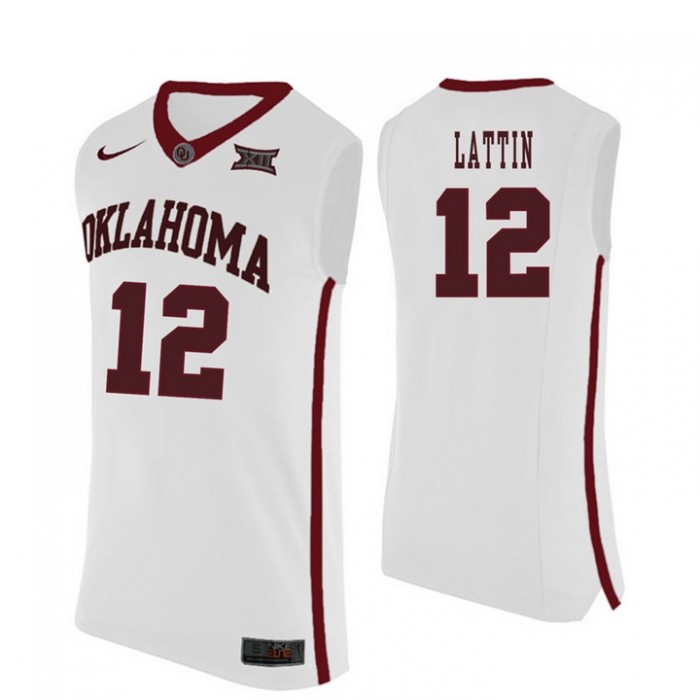 Oklahoma Sooners #12 Khadeem Lattin White College Basketball Jersey