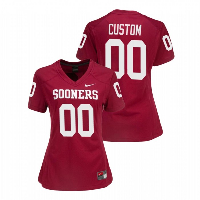 Oklahoma Sooners Custom College Football Game Jersey Women's Crimson