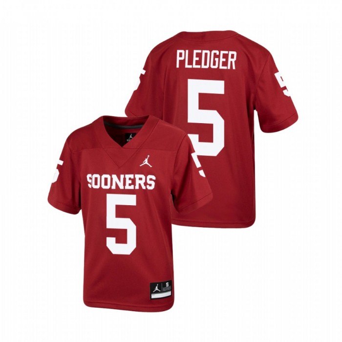 Oklahoma Sooners T.J. Pledger Alumni Football Jersey Youth Crimson