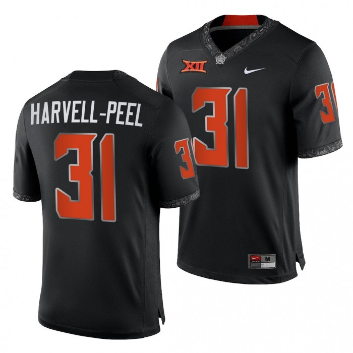 2021-22 Oklahoma State Cowboys Kolby Harvell-Peel College Football Jersey Black