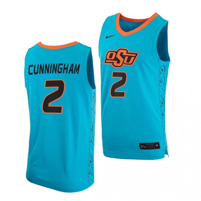 Oklahoma State Cowboys Cade Cunningham Jersey College Basketball 2021 Jersey-Blue