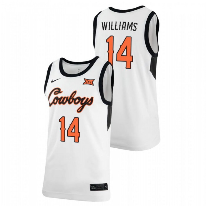 OKLAHOMA STATE COWBOYS Bryce Williams Jersey Retro Replica White Basketball For Men