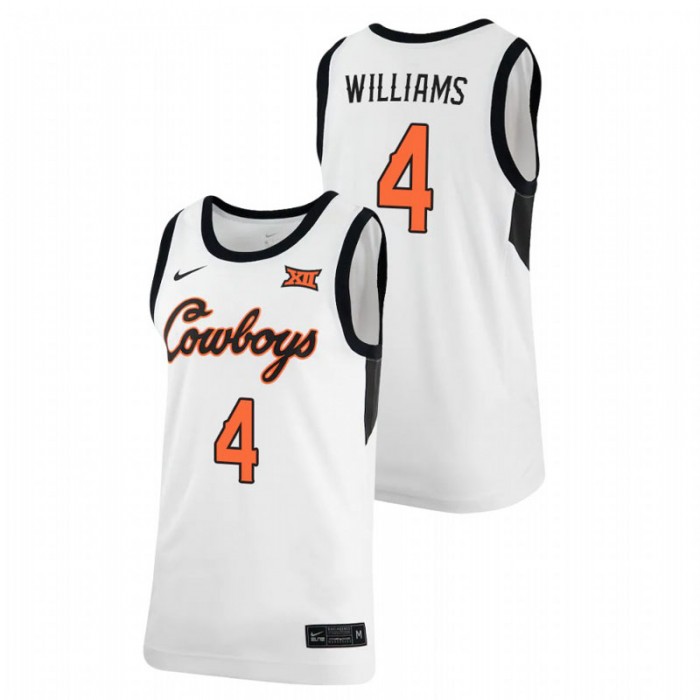 OKLAHOMA STATE COWBOYS Donovan Williams Jersey Retro Replica White Basketball For Men