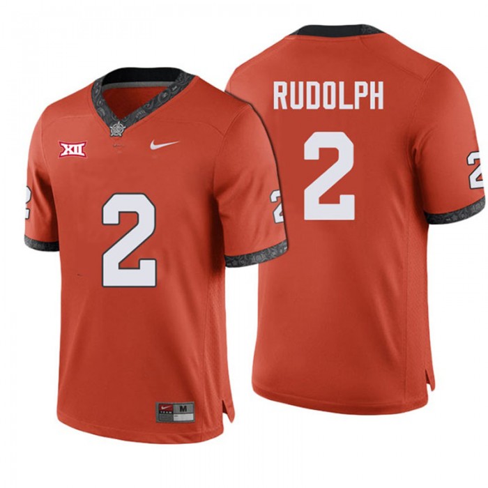 Men Oklahoma State Cowboys #2 Mason Rudolph Orange Six Of The Best Duo Tandems Jersey