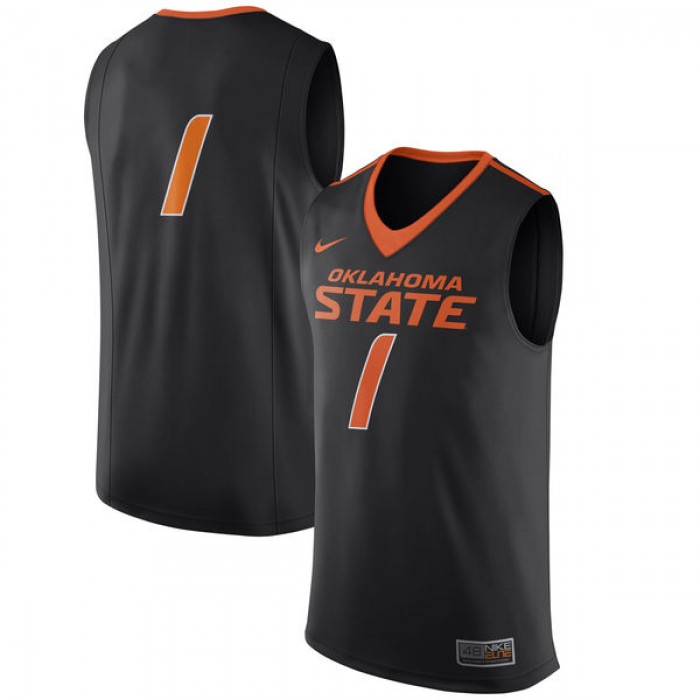 Oklahoma State Cowboys And Cowgirls #1 Black Basketball For Men Jersey