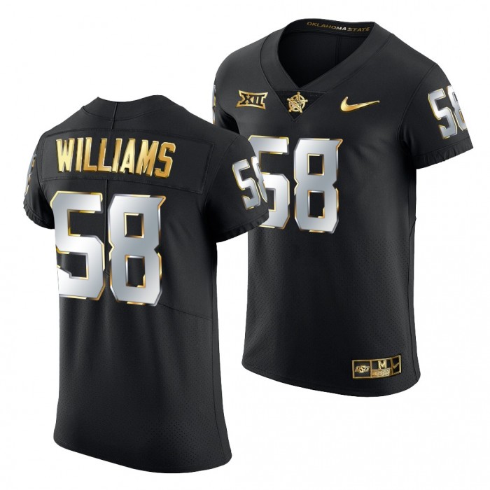 Oklahoma State Cowboys Kevin Williams Jersey Black Golden Edition