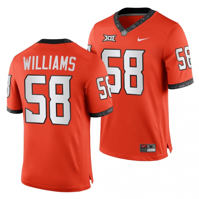 Oklahoma State Cowboys Kevin Williams Orange Jersey College Football NFL Alumni Jersey-Men