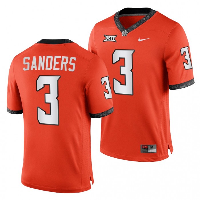 Oklahoma State Cowboys Spencer Sanders Orange Jersey 2021-22 College Football Alternate Jersey-Men