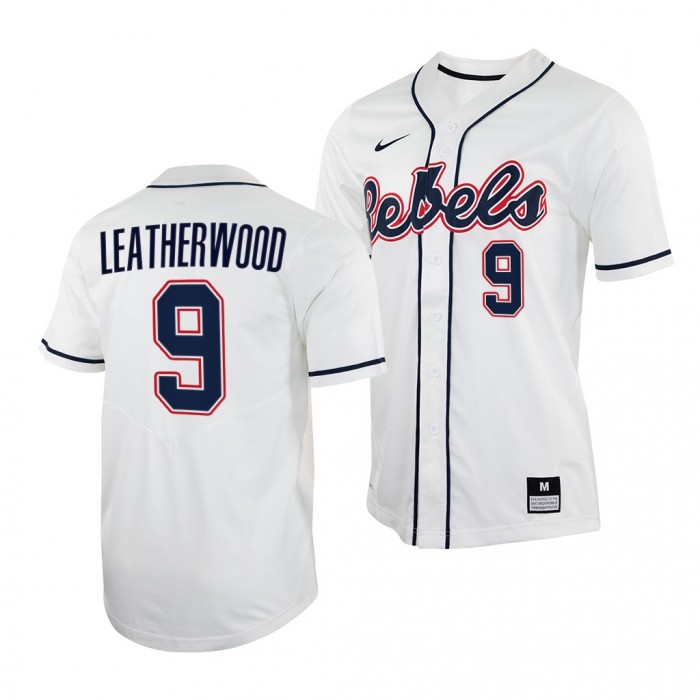 Hayden Leatherwood Ole Miss Rebels 2022 College Baseball Men Jersey-White