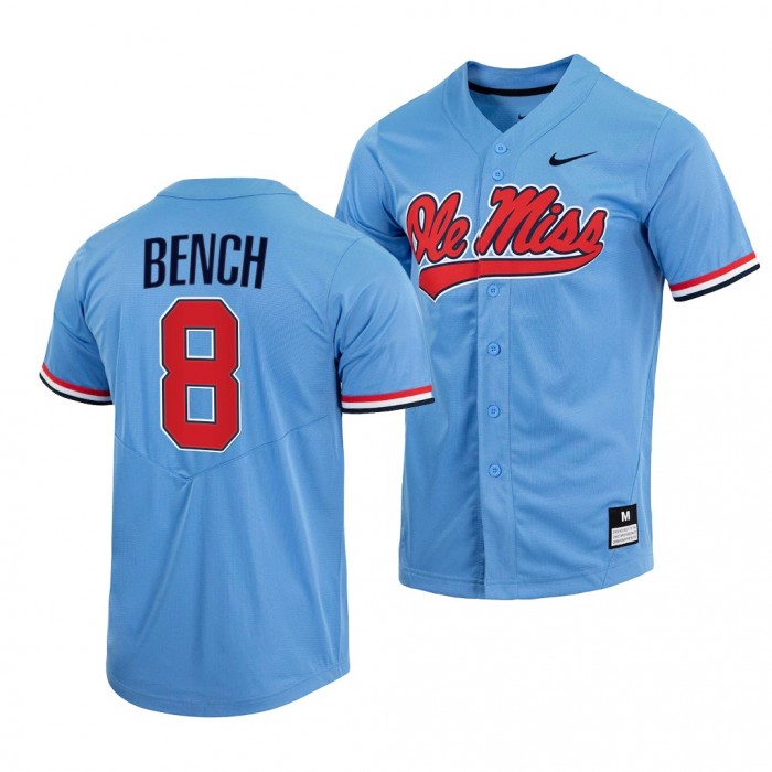 Justin Bench Ole Miss Rebels 2022 College Baseball Men Jersey-Blue