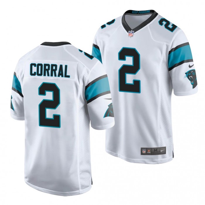 Ole Miss Rebels Matt Corral Carolina Panthers 2022 NFL Draft White Jersey Men