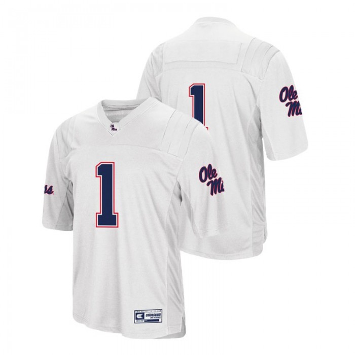 Men's Ole Miss Rebels White College Football Colosseum Jersey