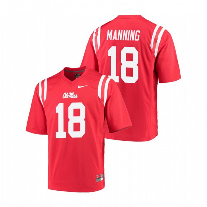 Archie Manning Ole Miss Rebels College Football Red Game Jersey